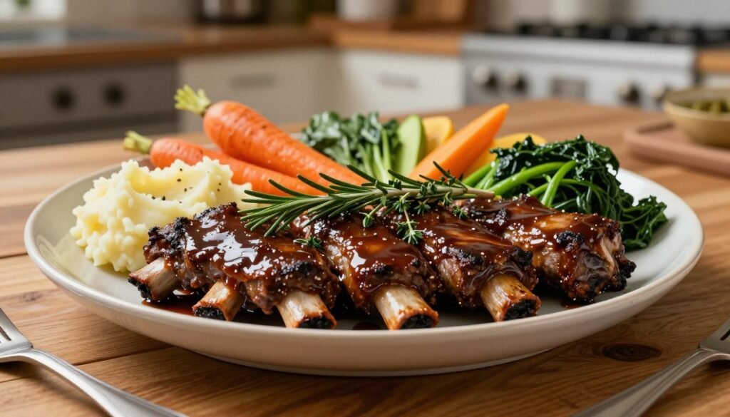 Serving suggestions for oven-baked short ribs