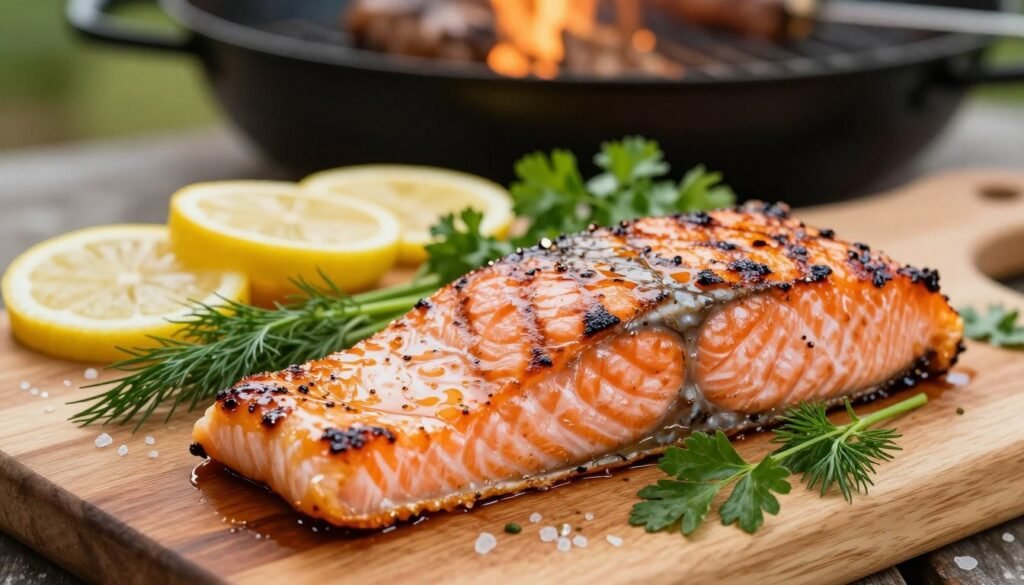 cooking cedar plank salmon