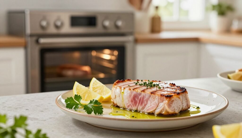 prepare tuna steak in the oven