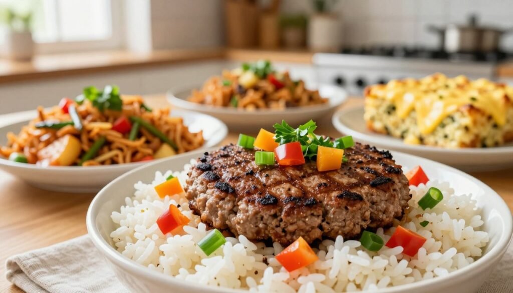 quick and tasty hamburger rice dishes