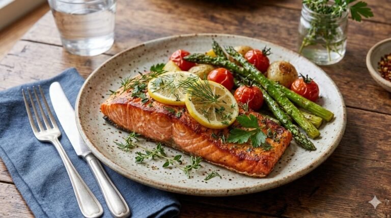 sockeye salmon with lemon