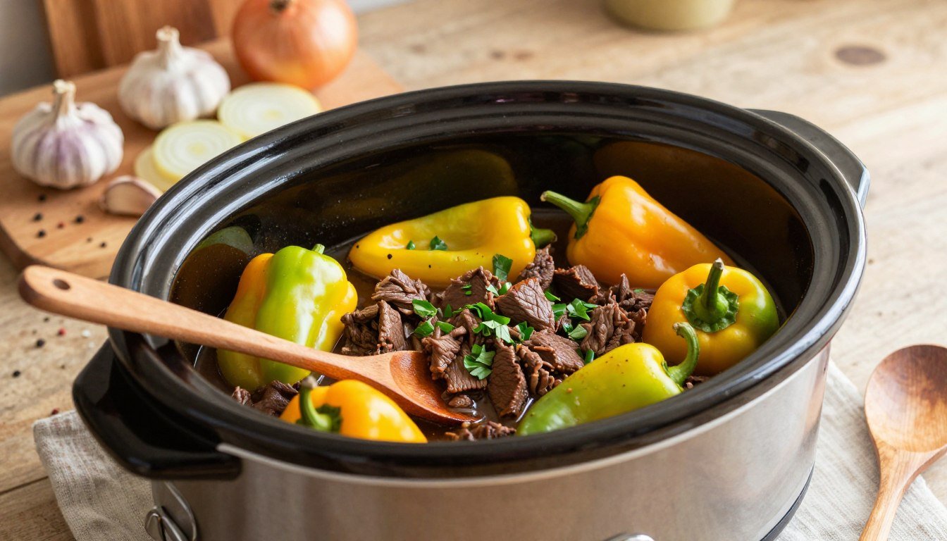 pepperoncini beef slow cooker