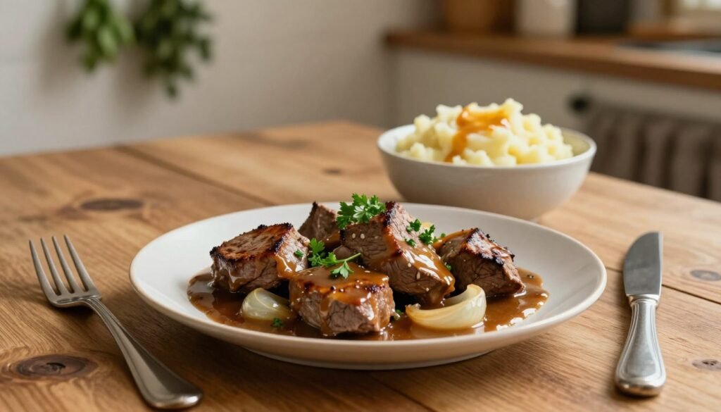 serving liver and onions